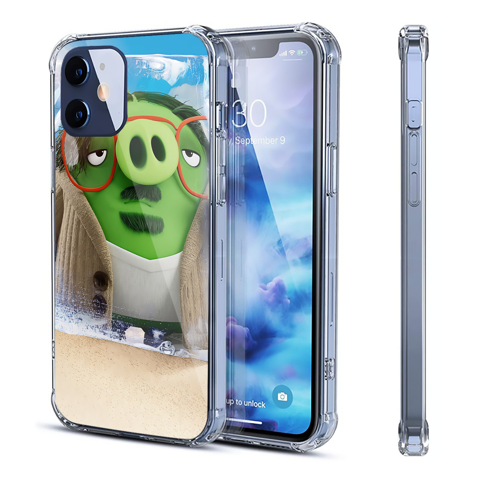 （画像用） Angry Birds アングリーバード 【iPhone 12シリーズ対応】透明スマホケース（クリアソフトケース）